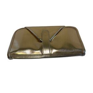 Vintage Gold Metallic Hollywood Regency Folding Estee Lauder Clutch Bag Purse